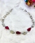 Pulsera plata y oro rubíes - comprar online