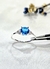 Anillo solitario plata topacio celestes - tienda online