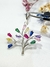 Colgante plata árbol multicolores - Joyas Maia