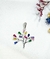 Colgante plata árbol multicolores