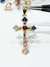 Cruz plata dorado multicolores - Joyas Maia