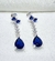 Aros colgantes plata zafiros