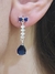 Aros colgantes plata zafiros