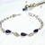 Pulsera plata y oro 18kl gotas amatista - Joyas Maia