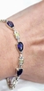 Pulsera plata y oro 18kl gotas amatista - tienda online