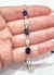 Imagen de Pulsera plata y oro 18kl gotas amatista