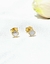 Aros oro18kl trebol nacar - tienda online