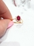 Anillo roseta oro18kl rubi - Joyas Maia