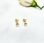 Aros oro18kl trebol nacar - comprar online