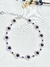 Pulsera plata rosetas amatistas - comprar online