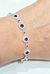 Pulsera plata rosetas amatistas - tienda online