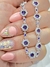 Pulsera plata rosetas amatistas - Joyas Maia