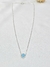 Imagen de Cadena colgante plata trebol celeste