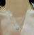 Cadena colgante plata trebol celeste - tienda online