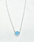 Cadena colgante plata trebol celeste