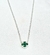 Cadena colgante plata trebol verde