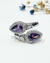 Anillo plata cruzado amatista - comprar online
