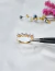 Anillo oro18kl cinco piedras - Joyas Maia
