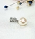 Colgante plata perla oval - Joyas Maia