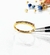 Anillo oro18kl medio sin fin brillantes - Joyas Maia