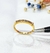 Anillo oro18kl medio sin fin brillantes - tienda online