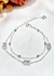 Pulsera plata doble cadena piedras - comprar online