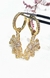 Aros argollas acero dorado - Joyas Maia