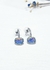 Aros colgantes acero cristal azul - comprar online