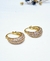 Aros argollas acero dorado