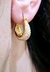 Aros argollas acero dorado - Joyas Maia