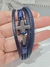 Pulsera cruz acero y cuero azul en internet