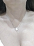 Collar acero trebol blanco - Joyas Maia