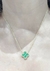 Collar acero dorado trebol verde - Joyas Maia
