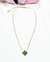Collar acero dorado trebol verde en internet