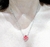 Collar acero dorado rojo - Joyas Maia