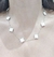 Imagen de Collar acero trebol blanco
