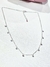 Cadena choker plata cristales - comprar online
