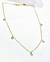 Collar choker plata dorado corazones