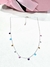 Collar choker plata cristales multicolores - comprar online