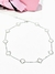Collar acero trebol blanco