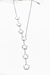 Collar corbatero acero flores blanco