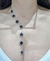 Collar corbatero acero flor negro en internet