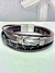Pulsera acero cuero marrón
