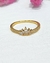 Anillo corona acero dorado