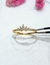 Anillo corona acero dorado - Joyas Maia