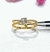 Anillo solitario acero dorado - comprar online