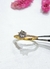 Anillo solitario acero dorado - Joyas Maia