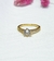 Anillo solitario acero dorado - comprar online