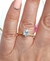 Anillo solitario acero dorado - Joyas Maia
