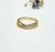 Anillo cruzado acero dorado - tienda online